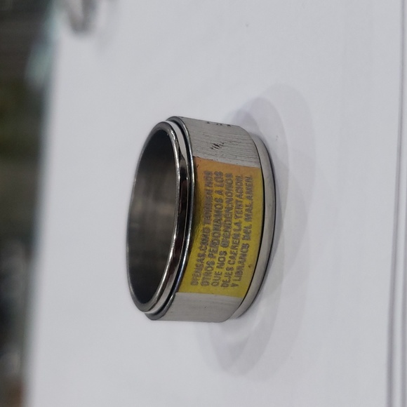 Big Bible Cross Mens Womens Wide Ring size 10 - Picture 6 of 8